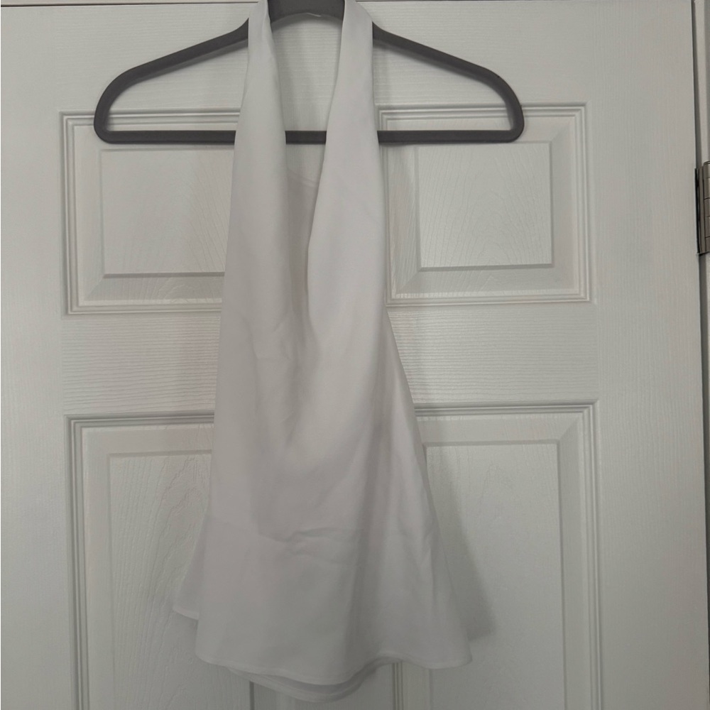 Babaton White Halter Blouse